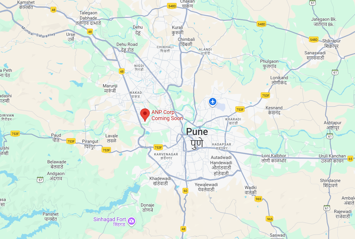 Location Map of ANP Privado, Pan Card Club Road Pune